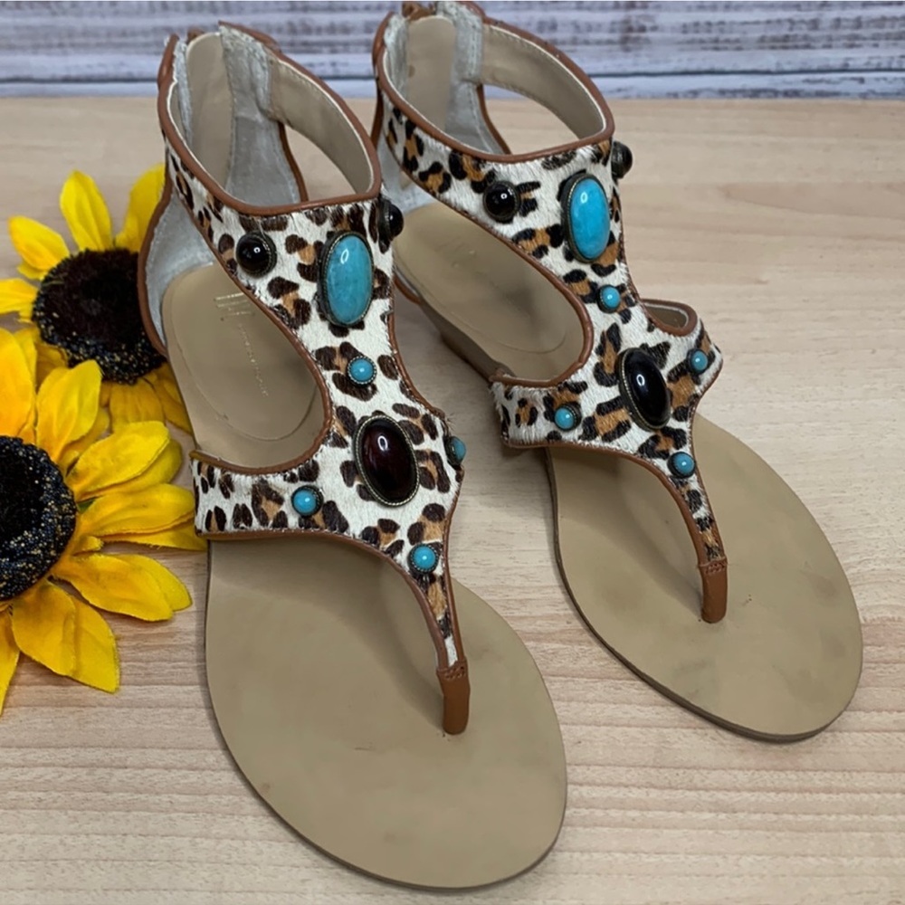 Inc International Concepts Jeweled T-Strap Wedge Sandals